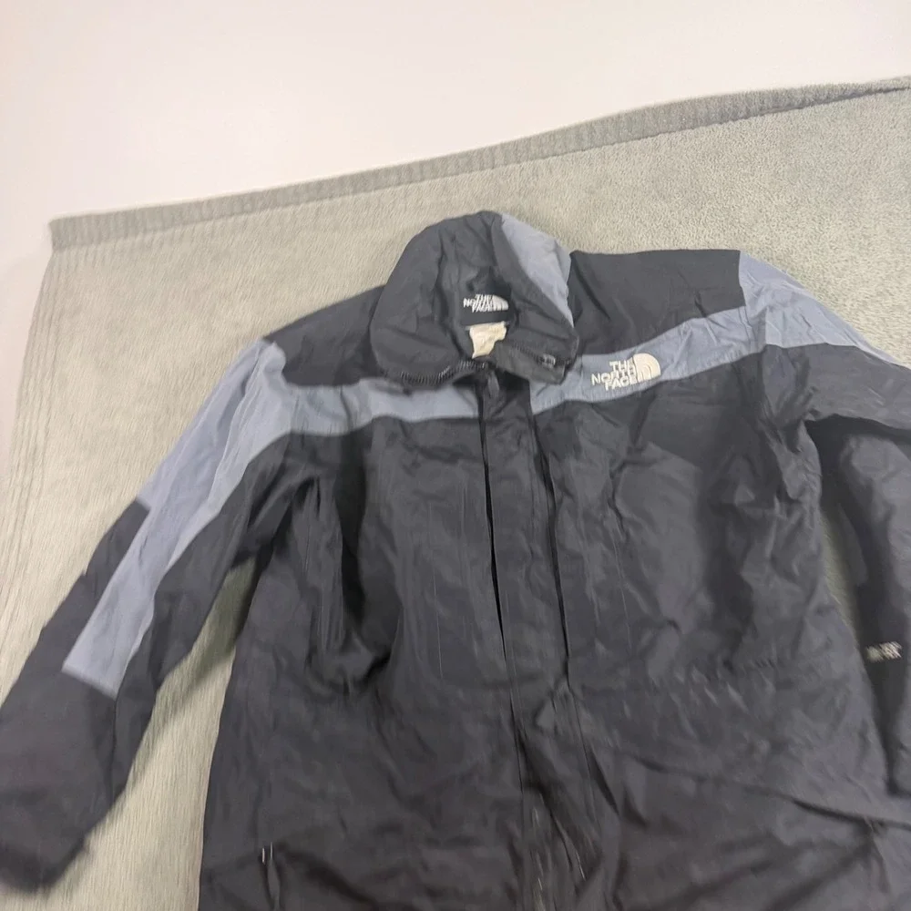 The North Face Mens Large Gore-Tex Mountain Jacket Black Grey Waterproof Shell